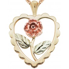 Rose in Heart Pendant - by Coleman